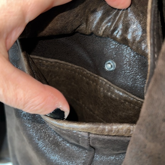 Gimo's Sz 56 Men’s Shearling Zip and Button Overcoat Jacket Made in Italy - Picture 6 of 14